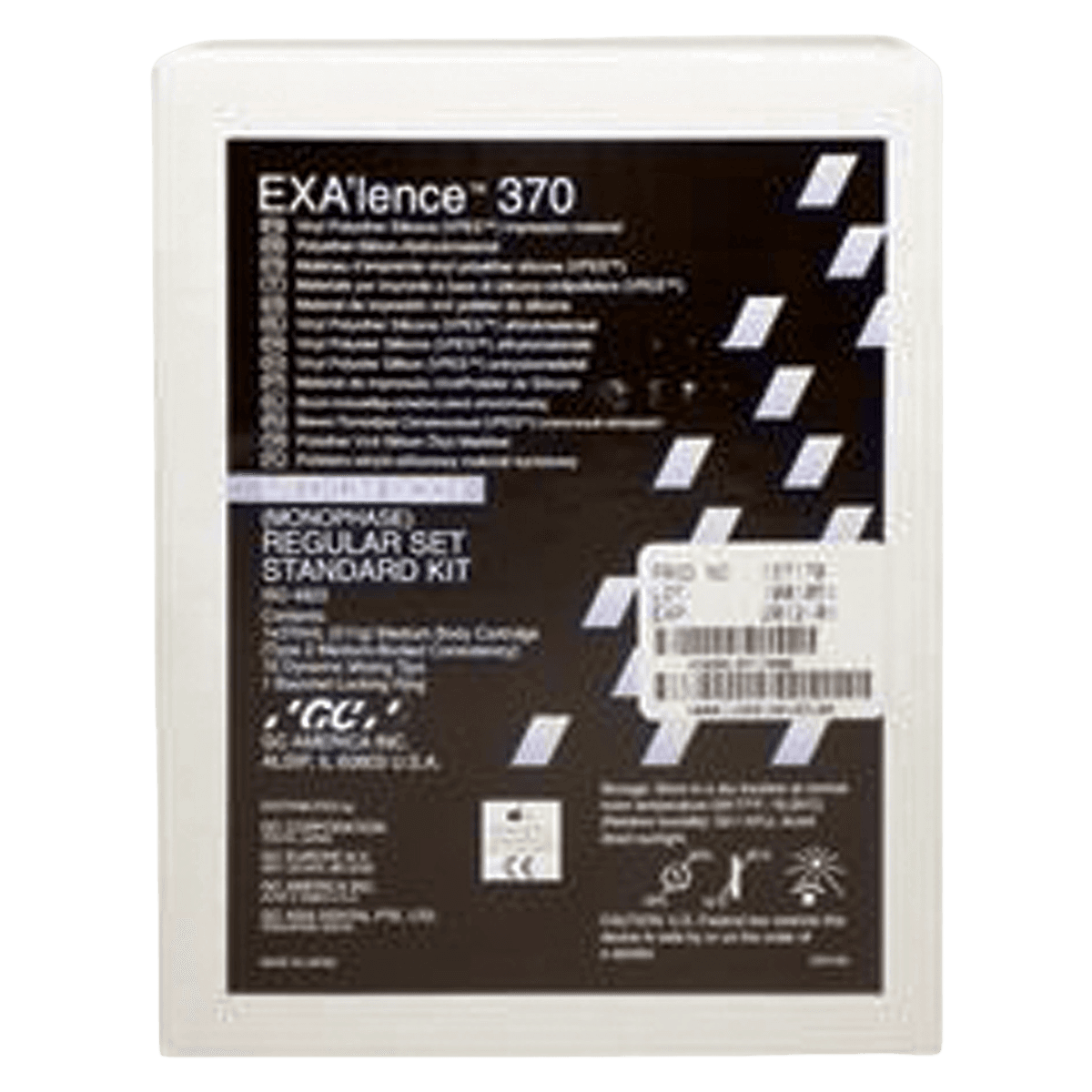 GC America Exa'lence VPES Impression Material, Monophase Regular Set, Standard Kit, 370 mL Cartridge, 10 Mixing Tips, 1 Locking Ring, 137170 - Exa'Lence 370Ml Regular Monophase Std - Image 1