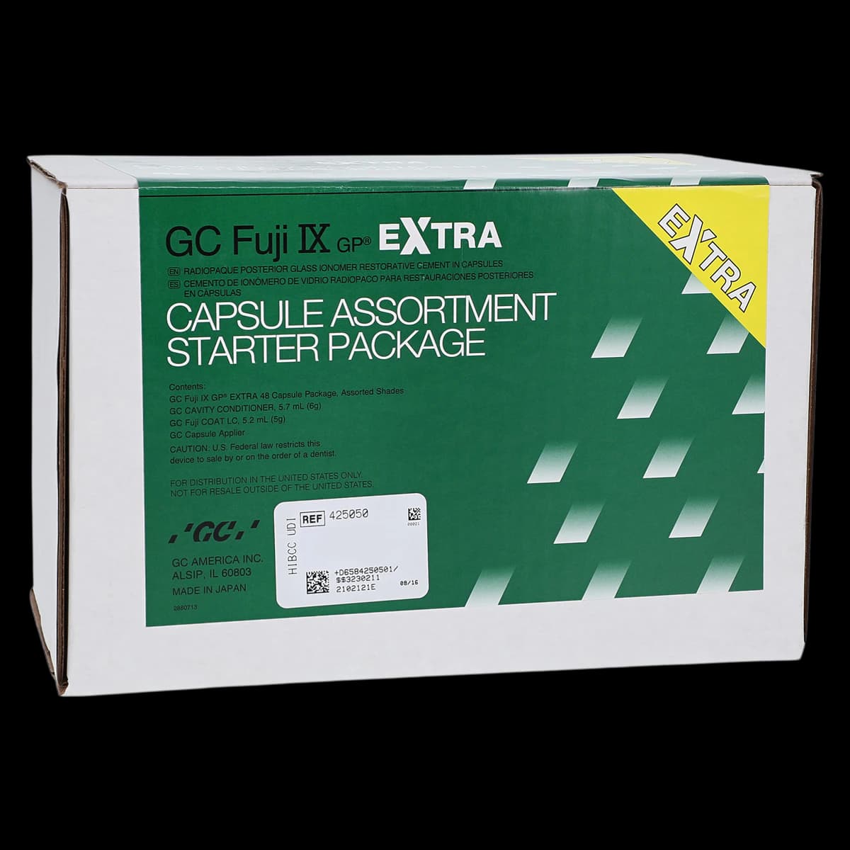 GC Fuji IX GP Extra Glass Ionomer Restorative Capsules, Starter Pack, Assorted Shades, 48/Pk, 425050 - GC Fuji IX GP Extra Capsules, Starter Pack, Assorted, 48/Pk - Image 1