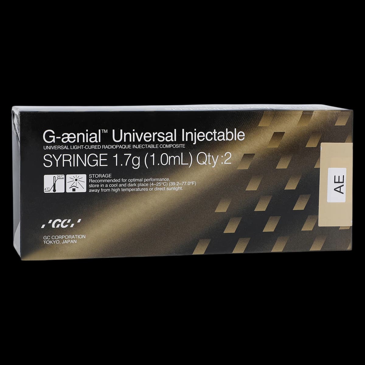 G-aenial Universal Injectable Composite Syringe, Shade AE, 1.7 g (1.0 mL), 2/Pkg, 012377 - G-aenial™ Universal Injectable 1.7g (1.0mL) AE Pack of 2 - Image 1