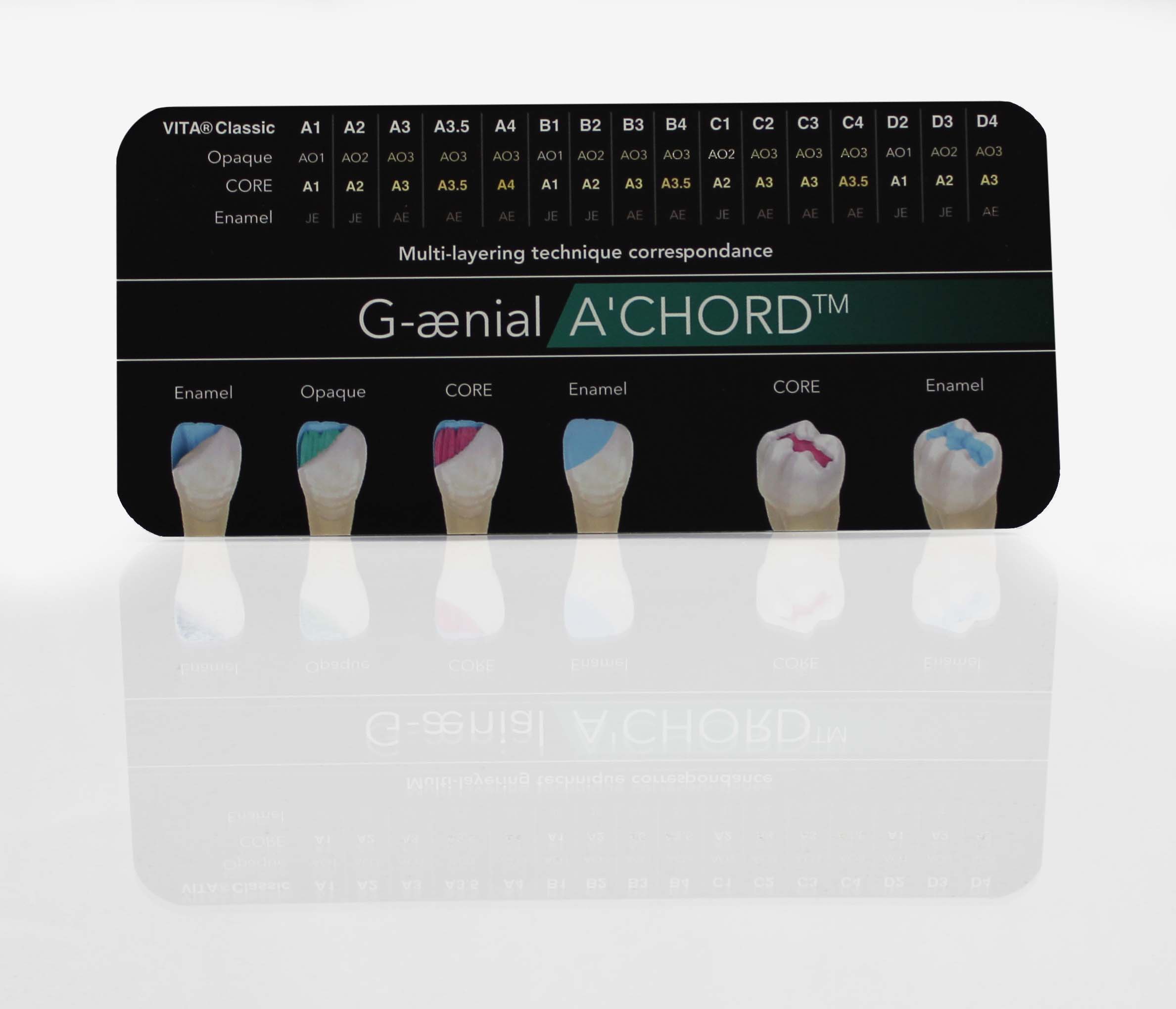 GC America G-aenial A'CHORD Shade Guide, 952269 - GC America, G-aenial A’CHORD Shade Guide, 952269 - Image 1