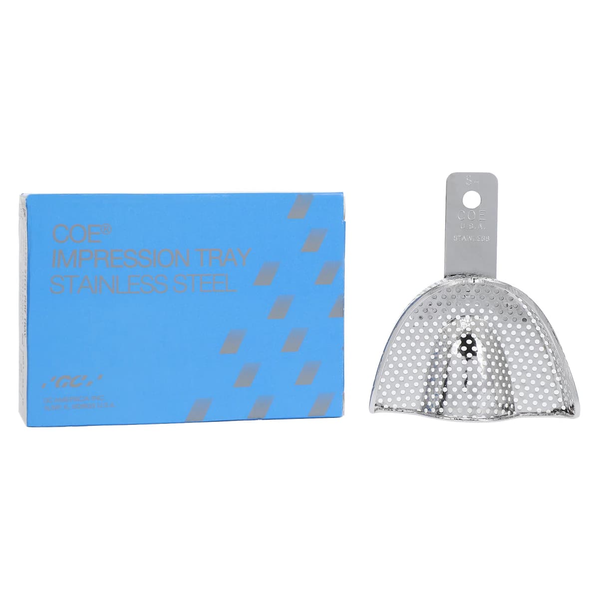 COE® Impression Trays Stainless Steel Perforated Medium Upper #S4 Individual Tray, 264041 - COE® Impression Trays Stainless Steel Individual Trays Perforated Medium Upper #S4 Each - Image 1