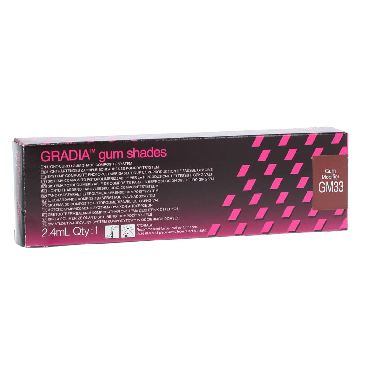 GC Gradia Gum Modifier Syringe, Shade GM33, 2.4 mL, 1/Pk, 001902 - Gradia® Indirect Restoration System 2.4 mL Syringe Gum GM33 Each - Image 1