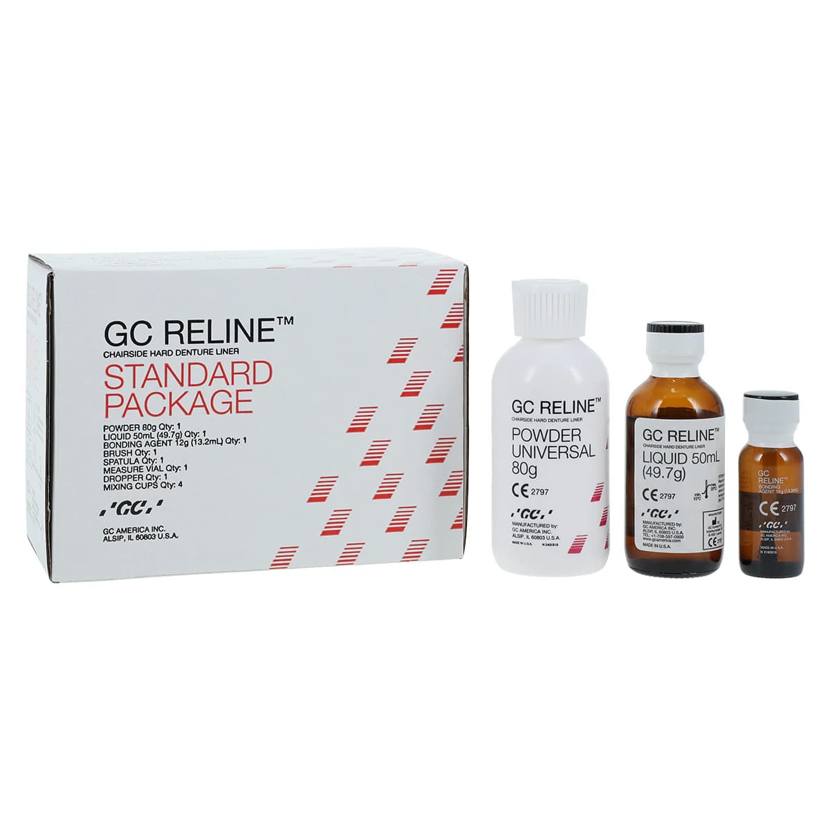 GC Reline Hard Denture Chairside Reline Material, Standard Pack, 346001 - RELINE Standard Pack - Image 1