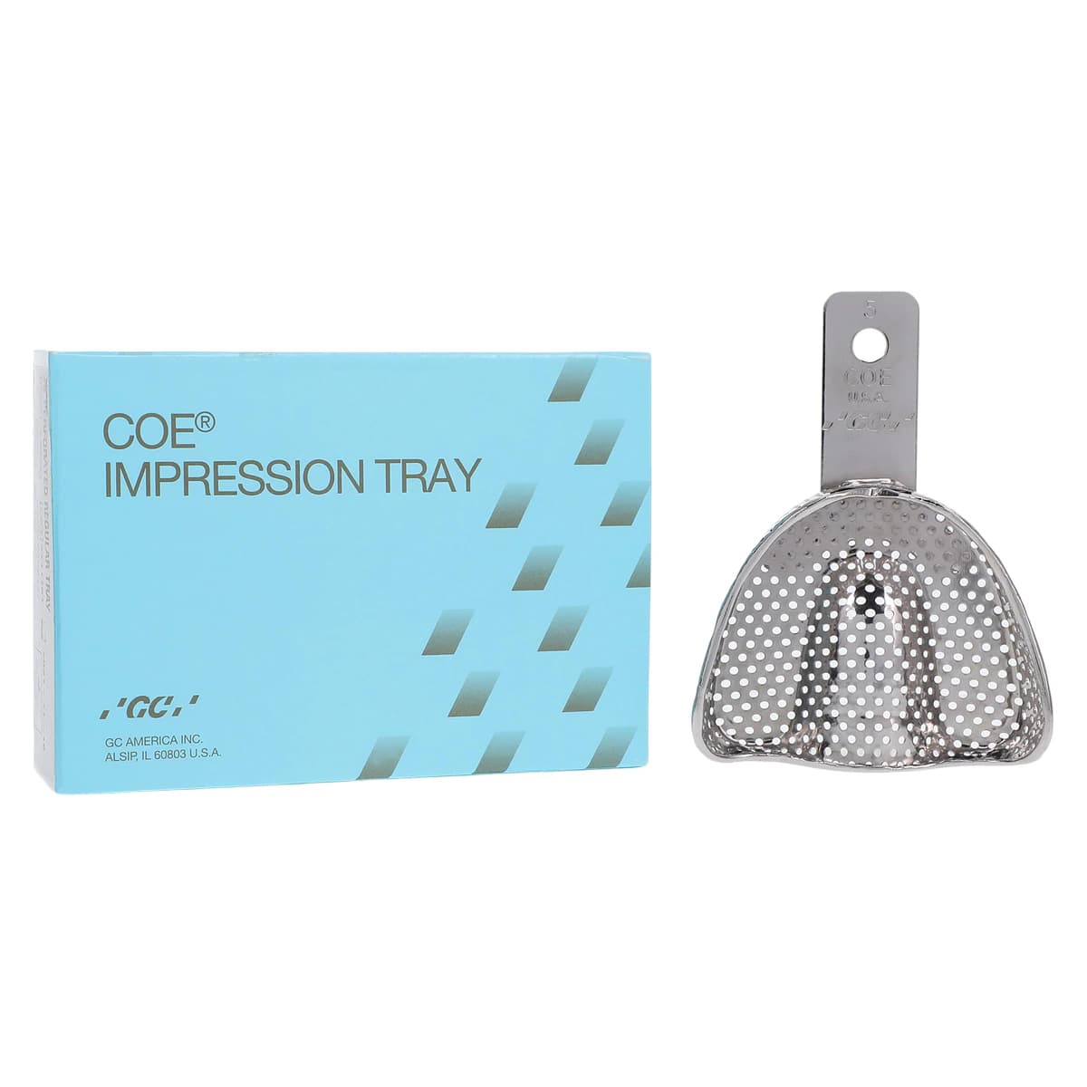 COE® Nickel-Plated Perforated Impression Tray, #5 Narrow Medium Upper, 1/Pk, 260051 - COE® Impression Tray Nickel Perforated Narrow Medium Upper #5 Each - Image 1