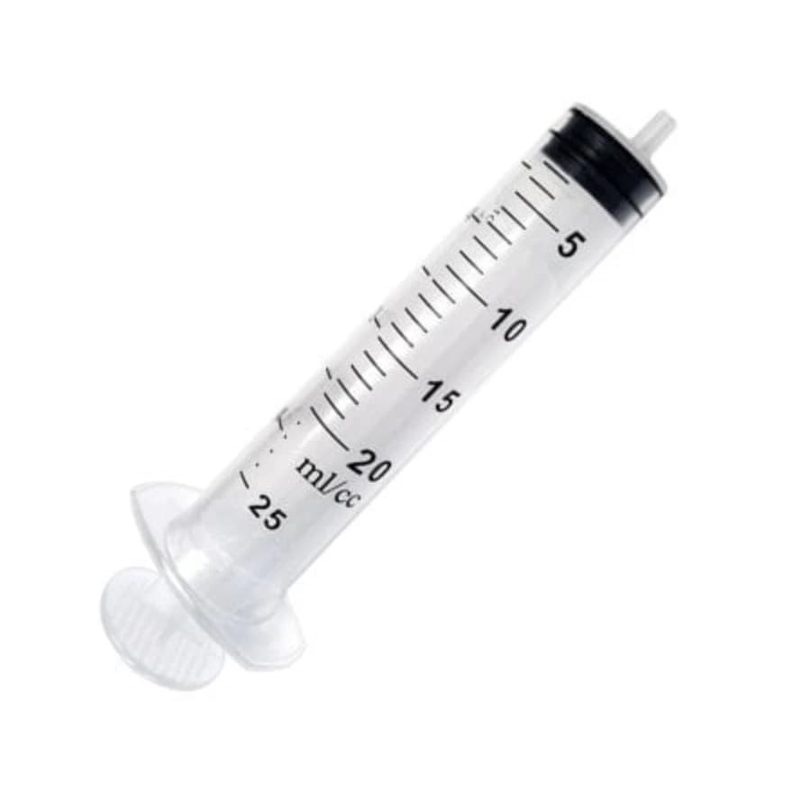 Exel Eccentric Tip Disposable Syringes, 20-25cc, Low Dead Space, Graduated, Sterile, Luer Slip, Without Needle, 50/Box - Syringes Eccentric Tip Disp - Image 1