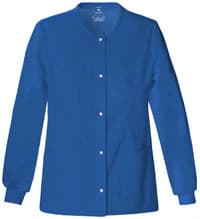 Luxe Warm-Up Jacket, 3 Pocket, Women's, 2X Large, Royal Blue, 51% Polyester/46% Rayon/3% Spandex - Jacket Warm-Up Luxe 3 Pocket - Image 1