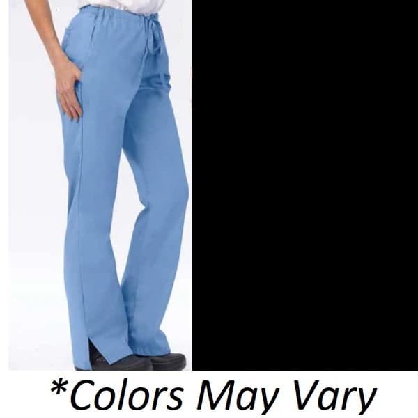 Fashion Seal Fashion Poplin Scrub Pant, Women's Petite, Flare Leg, Black, Small, 65% Polyester/35% Cotton, 3 Pockets - Slacks Flare Ladies Petite Blk - Image 1