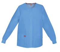 Dickies Jacket Warm-Up Snap Front 2 Pocket, Ceil, X-Small, Each - Jacket Warm-Up Snap Front 2Pkt - Image 1