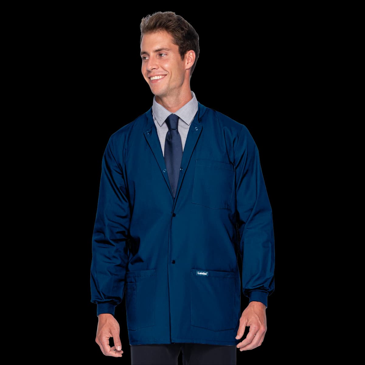 Landau Uniforms Warm-Up Jacket, 5-Pocket, Navy, 3X-Large - Jacket Warm-Up 5 Pkt - Image 1