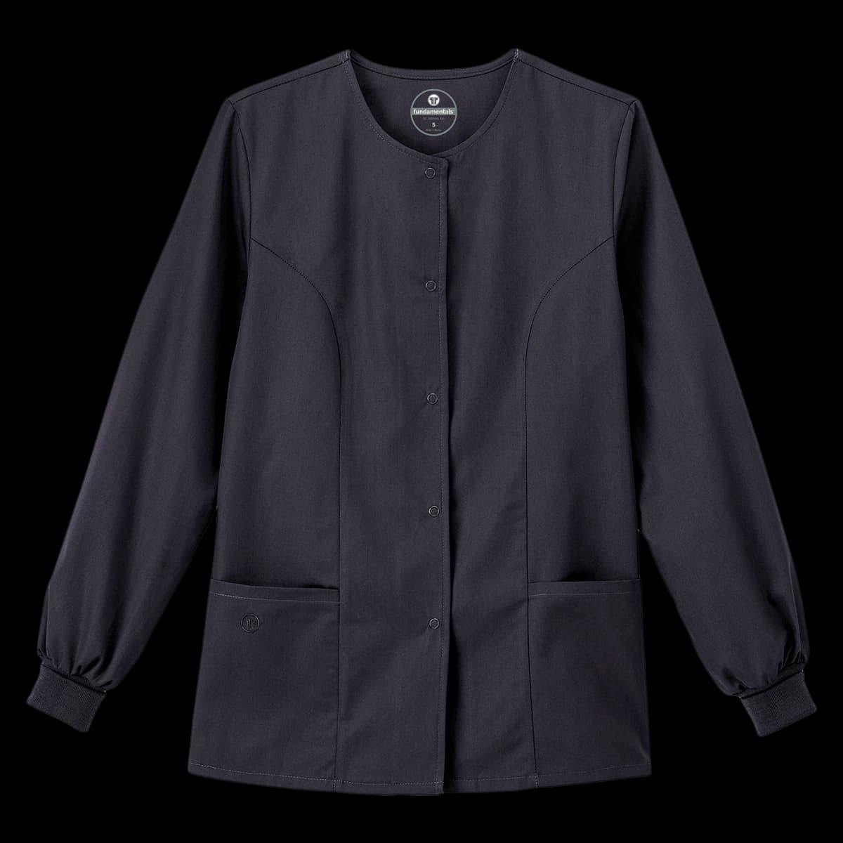 White Swan Ladies Snap Front Warm-Up Jacket, Charcoal, 3X Large, 01KEZKNSJ8FE0PJ2E9M0J0QTST - Jacket Ladies SnapFront WarmUp - Image 1