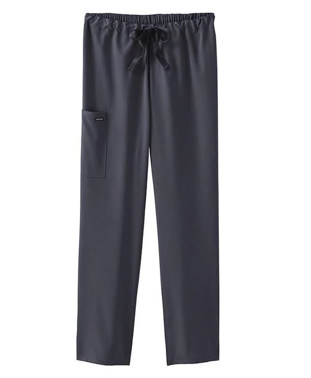 Jockey Scrub Pant, Unisex, Drawstring, High Rise Flare Leg, Charcoal, 3X Large, 2338 - Scrub Pant Unisex Drawstring - Image 1