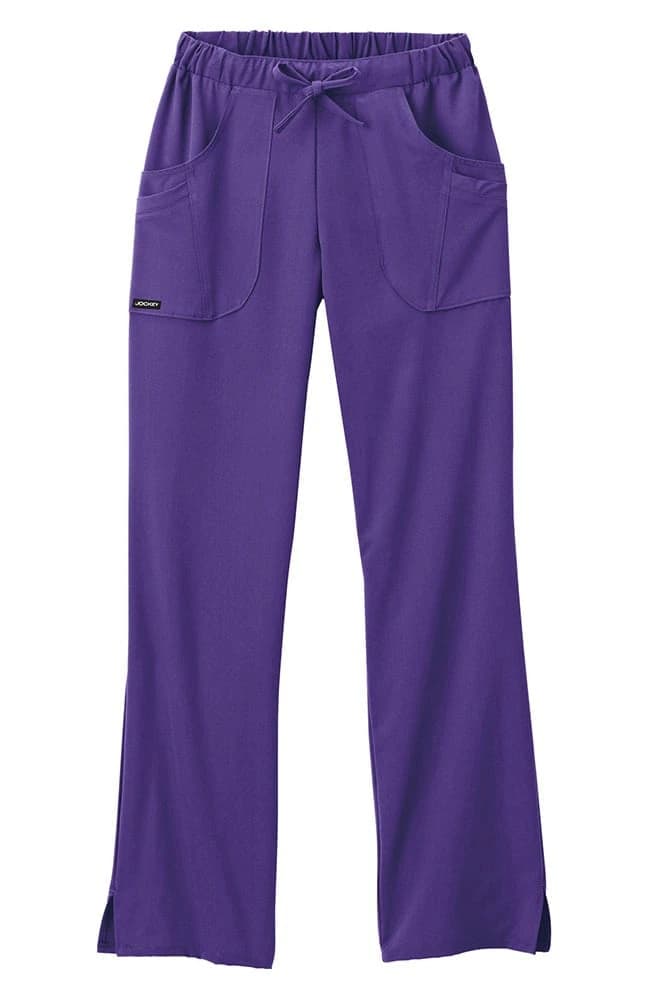 White Swan Jockey Scrub Pant, Women's, 4 Pocket, Purple, Large, 72% Polyester/21% Rayon/7% Spandex - Scrub Pant Womens 4 Pkt Purple - Image 1