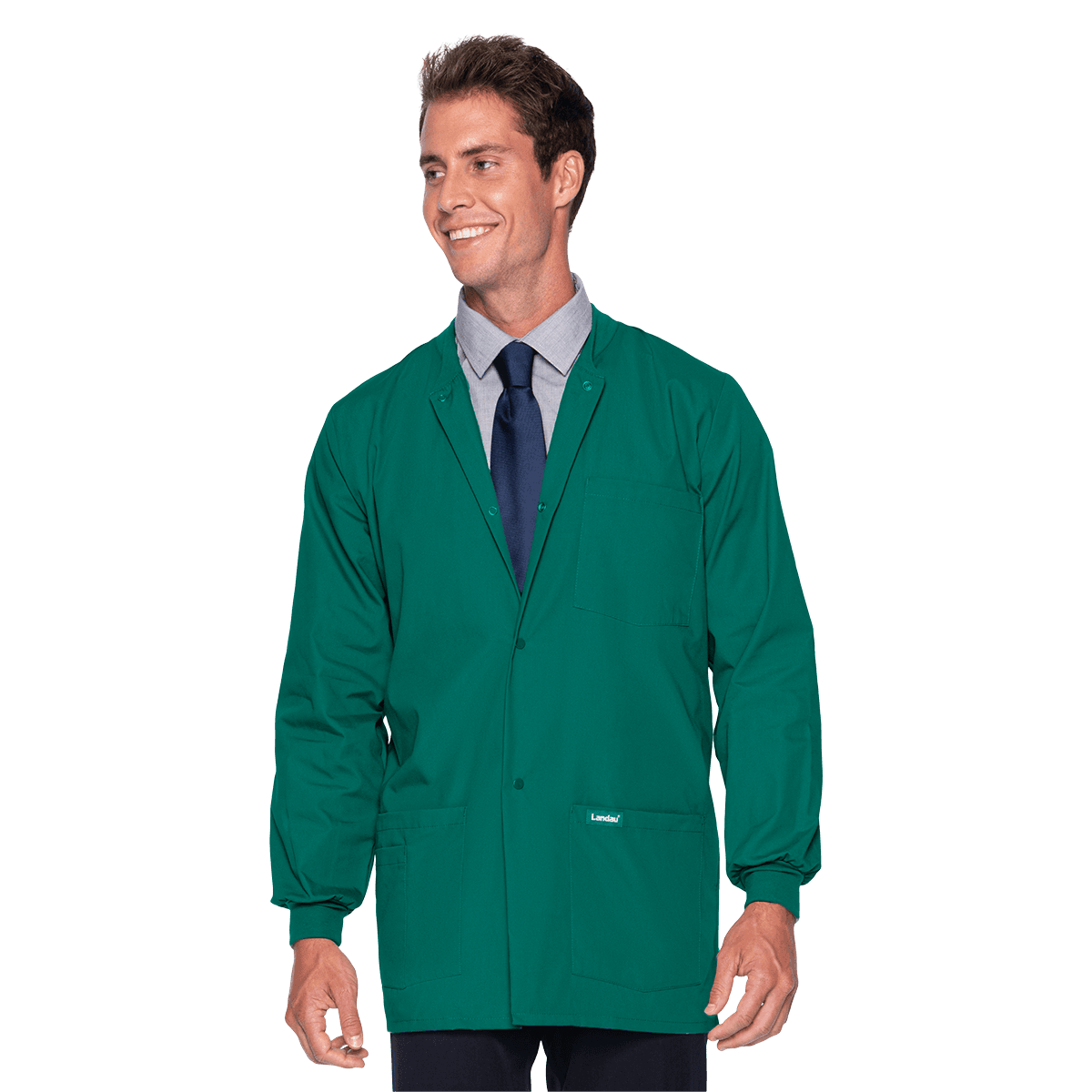 Landau Warm-Up Jacket, 5-Pocket, Hunter Green, 1X-Large - Jacket Warm-Up 5 Pkt - Image 1