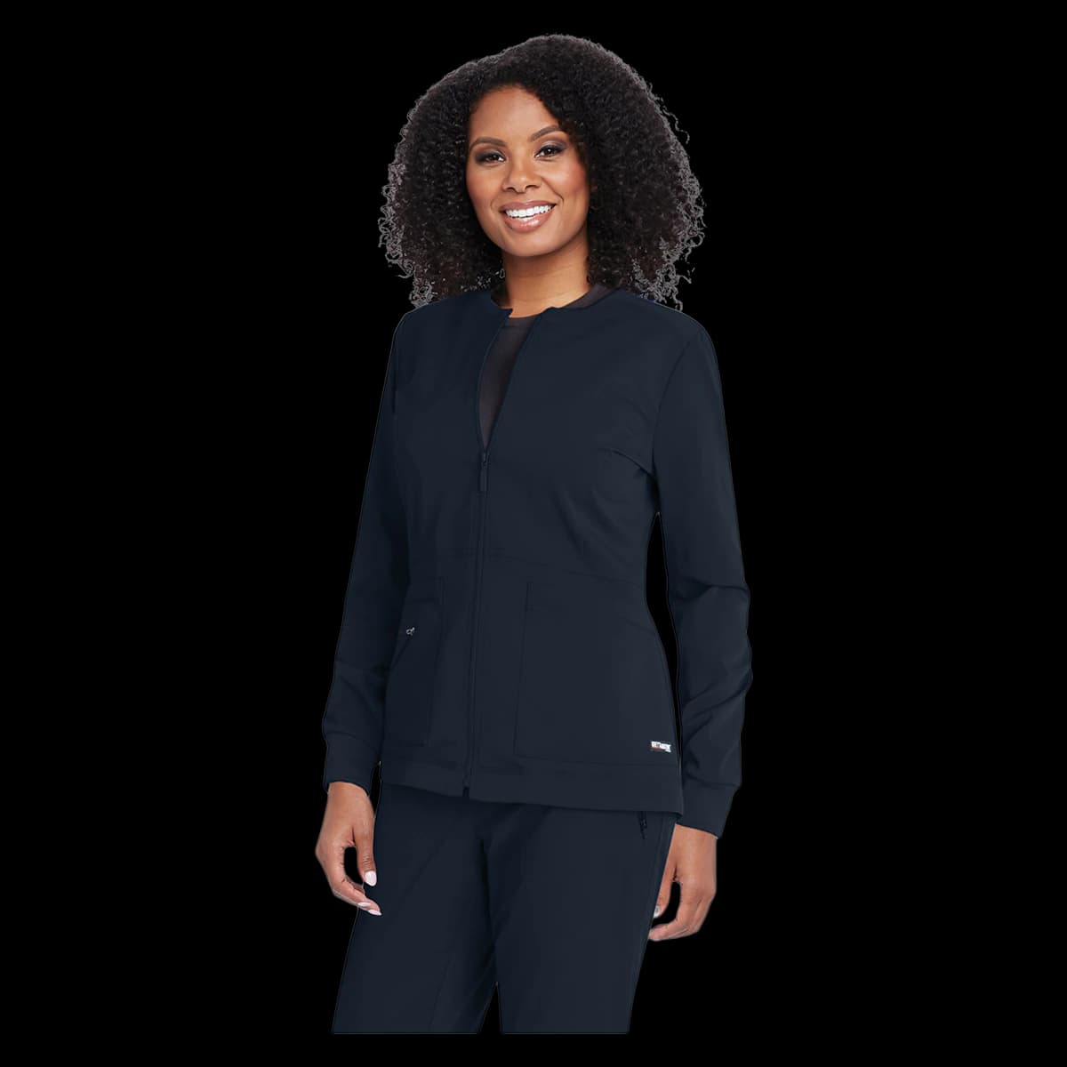 Grey's Anatomy Millie Jacket Warm-Up Zip Front, Large, Gray - Millie Jacket Warm-Up Zip Frnt - Image 1
