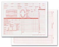 Chart Dental Record/History, 2-Sided, 8.5 in x 11 in, White with Red Ink, 100/Box - Chart Dental Record/History - Image 1