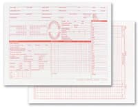 Chart Dental Record/History, 2-Sided, 8.5 in x 11 in, White with Red Ink, 100/Box - Chart Dental Record/History - Image 1