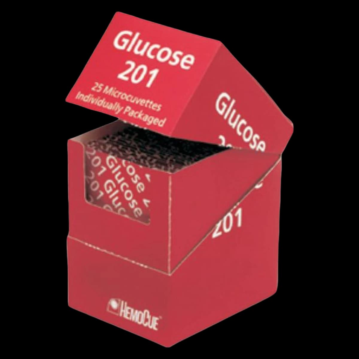HemoCue Glucose 201 Microcuvette, CLIA Waived, Individually Wrapped, 50/Box - Glucose 201 Micro Cuvette - Image 1