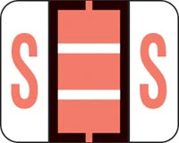 Tab "S" End Tab Labels, 1.25" x 1", 500/Roll - Tab "S" End Tab Labels - Image 1