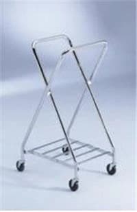 Blickman Industries Square Steel Folding Adjustable Hamper, 19" x 42.25" x 25" - Hamper Folding Adjust Chr - Image 1