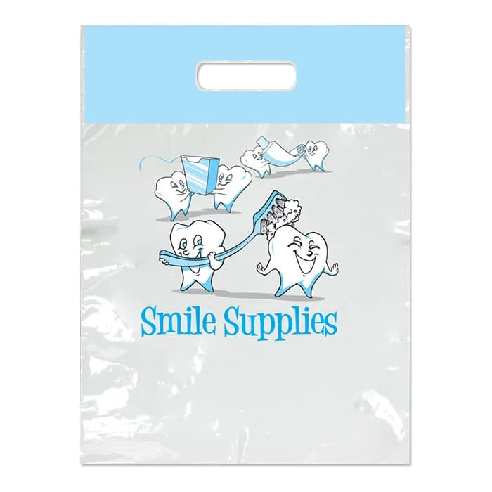 Tooth Supplies Patient Bags, Small, White, 7.5" x 9", 100/Pk, SBG72 - Tooth Supplies Patient Bags, Small, White, 7.5" x 9", 100/Pk, SBG72 - Image 1