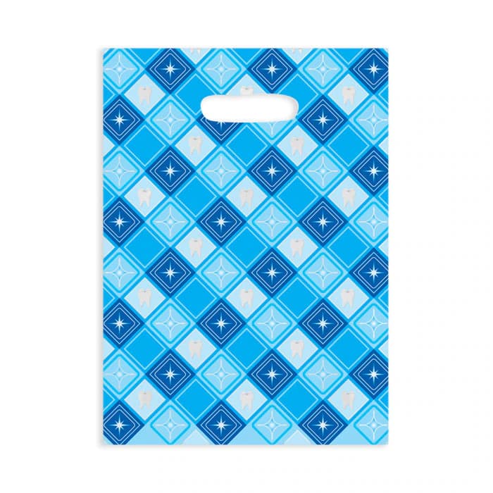 Sherman Specialty Scatter Bags, Tooth & Stars Design, 7.5" x 10", Clear, 100/Pkg, 98U - Specialty Scatter Bags, Tooth & Stars, 7" x 10", 100/Pkg, 98U - Image 1