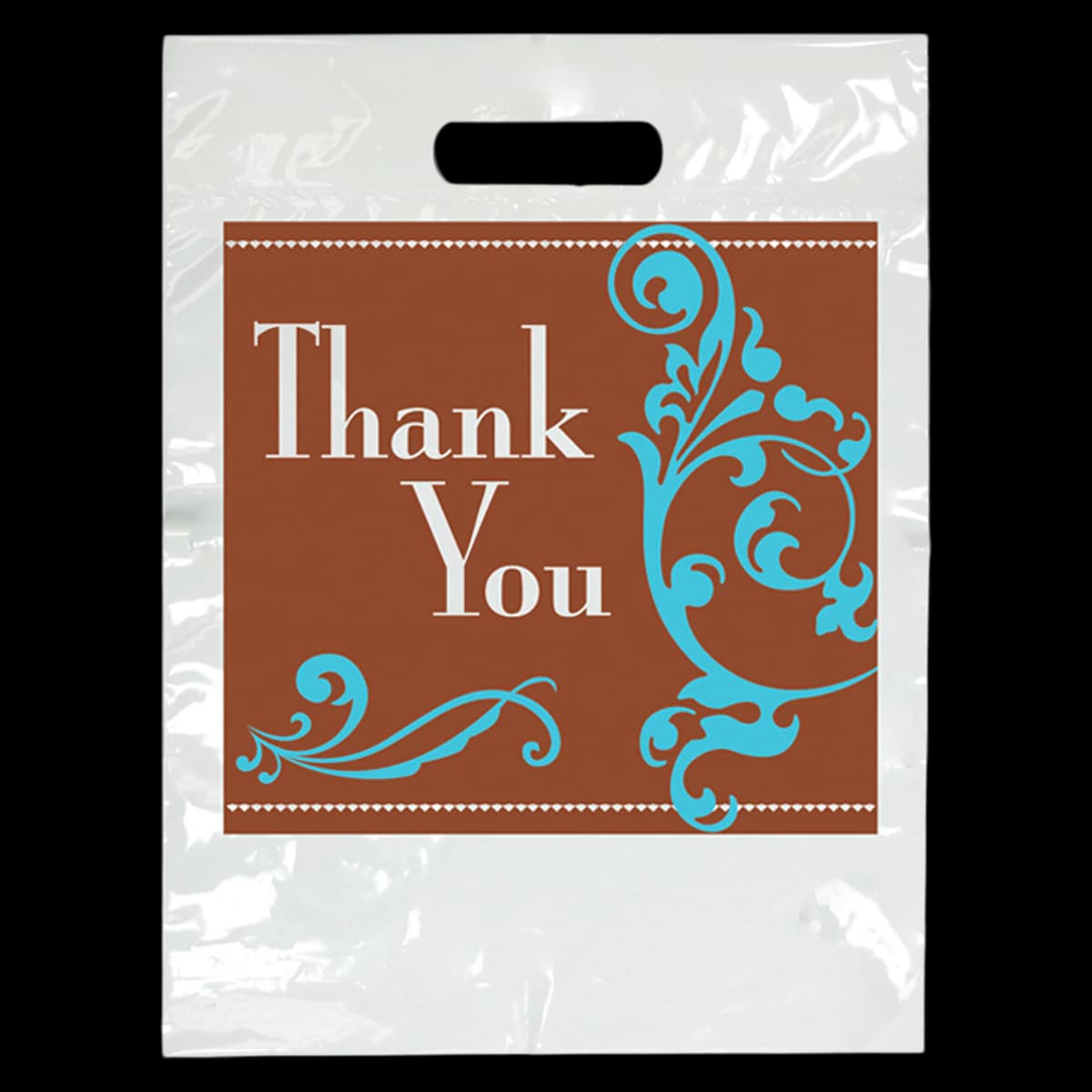Sherman Specialty Large Sincere Thank You Goodie Bags, 9" x 13", White, 100/Pkg, LBG99 - Specialty Scatter Bags, Thank You, 9" x 13", 100/Pkg, LBG99 - Image 1