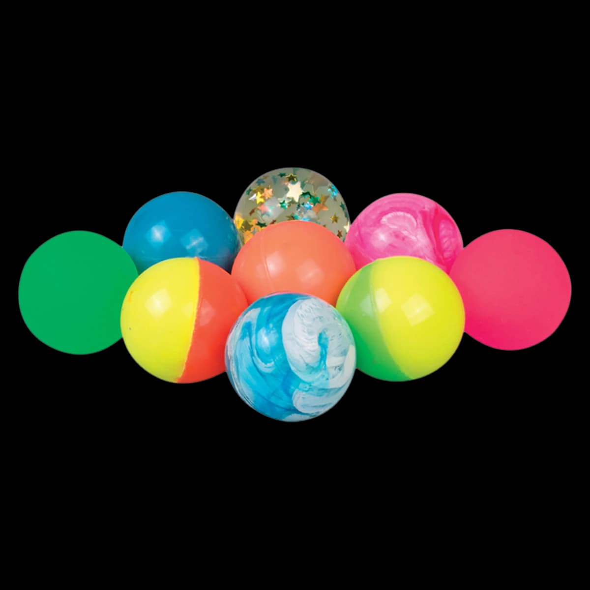 Sherman Specialty Jumbo Superballs, 45mm Assorted Colors, 50/Pack, S2144N - Toy Bouncy Superballs, Assorted, 50/Pk - Image 1
