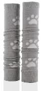 Med Sleeve Compression Arm Sleeve, Adult Unisex, Grey with White Paws Print, One Size, 1 Pair - Med Sleeve White Paws on Grey - Image 1