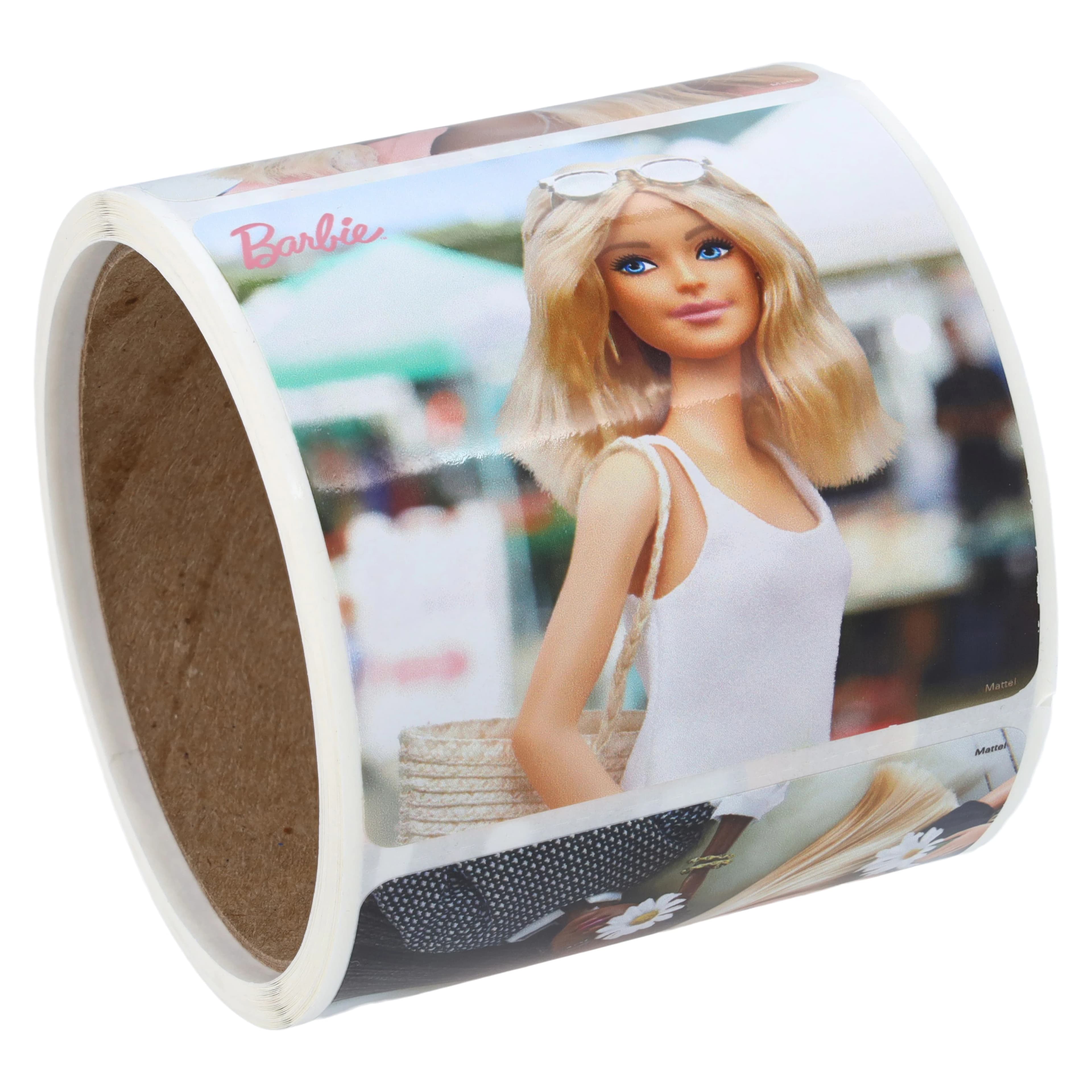 Barbie Stickers, 2.5" x 2.5", 100/Roll, PS756 - Barbie Stickers 100/Roll - Image 1