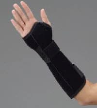 DeRoyal Wrist Splint, Right, Large, Leatherette, 8" - Wrist Splint Right Lg - Image 1