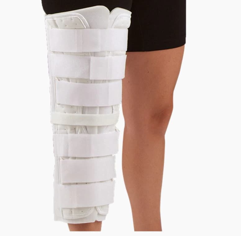 DeRoyal Superlite Knee Immobilizer, Adult, Canvas/Foam, 22", One Size, Left/Right - Univ Knee Immobilizer 22" - Image 1