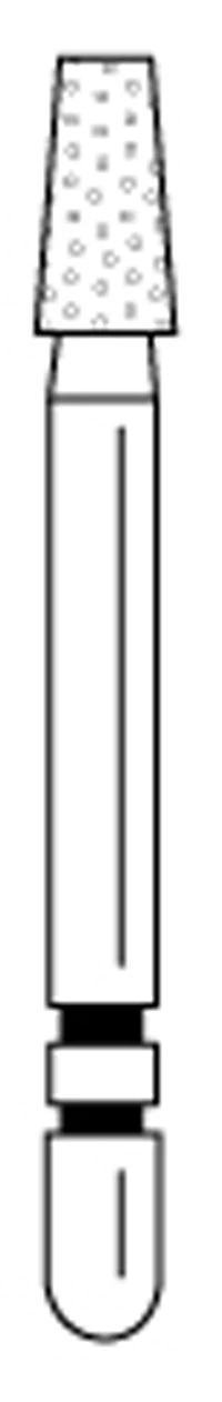 Premier Two Striper Diamond Bur, Fine Grit, KR Taper Flat End, Friction Grip, 708.4F, 5/Pack, #2015949 - Premier - Two Striper Taper Diamond Friction Grip Burs - 708.4F K - Image 1