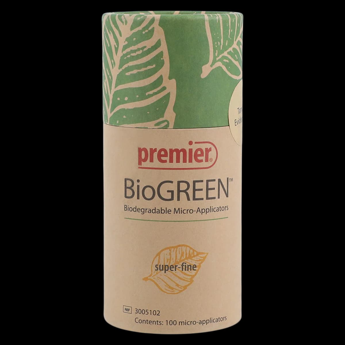 Premier BioGREEN Micro-Applicators, Super-Fine, Yellow, 100/Tube, 3005102 - BioGREEN Micro-Applicator, Super-Fine, Yellow (100 - Image 1