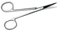 Premier Dental Gum 2 Curved Tissue Scissors, Straight Handle, Smooth Blade, Single - 2 Gum - 2 Gum - Image 1