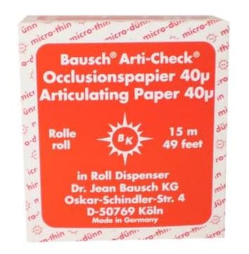 Arti-Check Articulating Paper Roll, 40 Microns, Red, 16 mm x 15 m, with Dispenser, BK14 - Arti-Check Articulating Paper Roll, with Dispenser, 40 microns, Red, 16 mm x 15 m/Roll, BK14 - Image 1