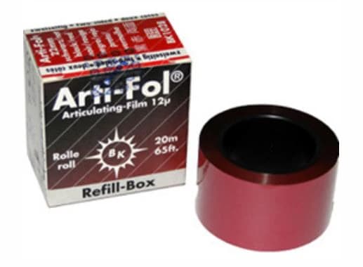 Bausch Arti-Fol Metallic Articulating Film Refill, 22mm x 20m, Black/Red, 2-Sided, 12 Micron, BK-1028 - Arti-Fol Metallic Articulating Film Refill - Image 1