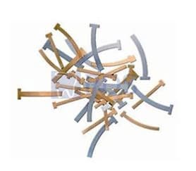 Pulpdent T-Bands, Stainless Steel, Curved/Narrow, 0.002" (0.05 mm) Thick, 100/Box, BTSC/N - T-Bands, Curved, Narrow, Stainless Steel, 100/Pk, BTSC/N - Image 1