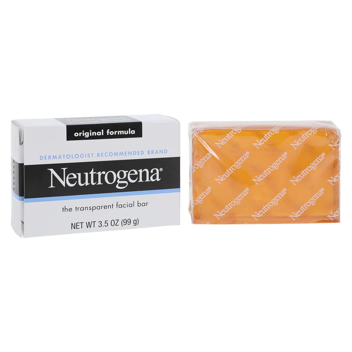 Neutrogena Original Gentle Cleansing Bar, Glycerin Transparent Facial Soap, Hypoallergenic, 3.5 oz - Neutrogena Cleansing Bar - Image 1