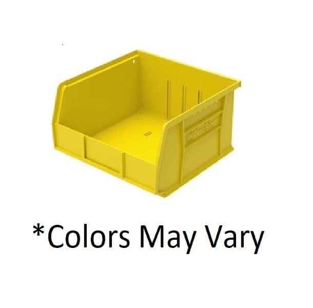 Akro-Mils AkroBins Storage Bin, Yellow, with Label Holder, 10-7/8" x 11" x 5", 6/Case - Bin Shelf Yellow - Image 1