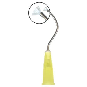 Stat-Flo Hemostatic Pre-Bent Brush Tips, 19 Gauge, Yellow, 500/Pk, 312105 - Stat-Flo Hemostatic Pre-Bent Tips 19g 500/Pk - Image 1