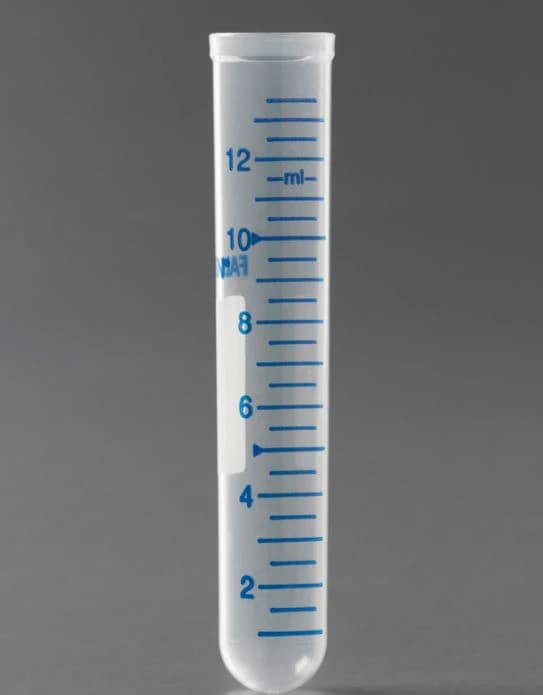 Falcon Polypropylene Test Tube, 14mL, 17x100mm, Round Bottom, Sterile, Without Cap, 1000/Case - Tube Grad 14mL w/o Cap Sterile - Image 1