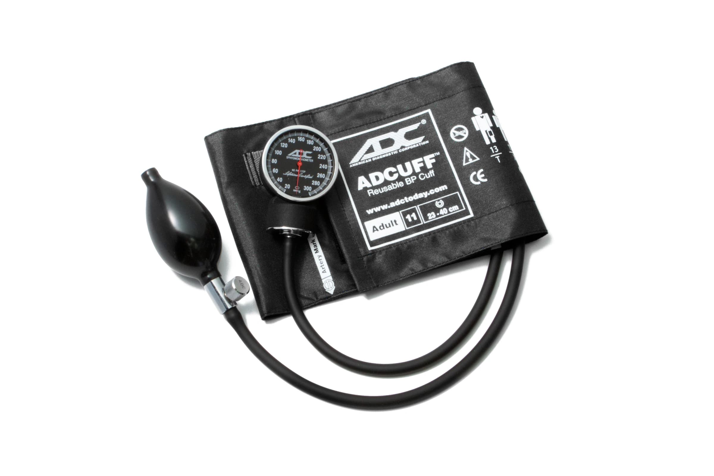 Diagnostix 720 Series Aneroid Sphygmomanometer, Size 11, Black, Latex-Free, Arm Dial Display - Diagnostix Aneroid Sphyg Black - Image 1