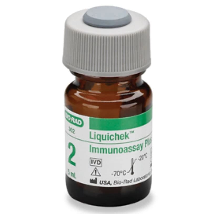 Bio-Rad Liquichek Immuno Plus Level 2 Control, 12 x 5 mL, 12/Box - Immuno Assay + 12x5 Lev 2 - Image 1