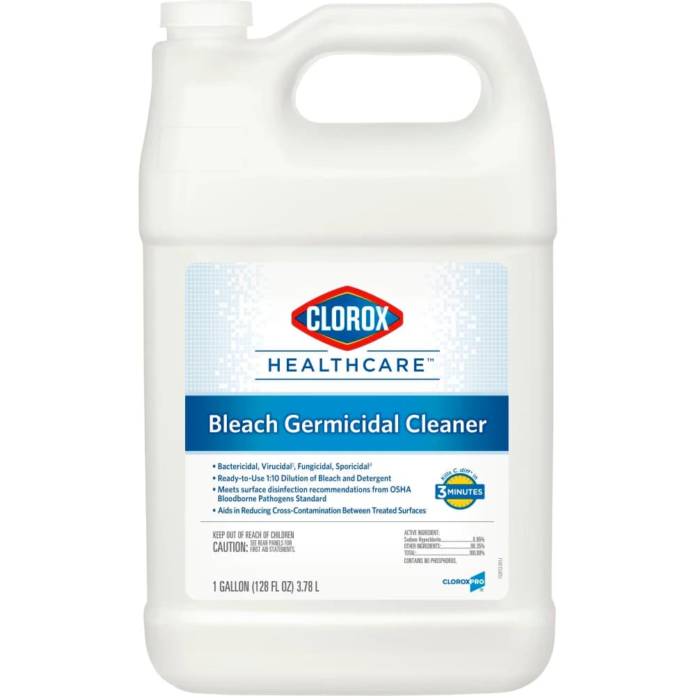 Clorox Bleach Germicidal Cleaner Refill, 128 oz Bottle, 4/Box - Clorox Bleach Germ Cleaner - Image 1