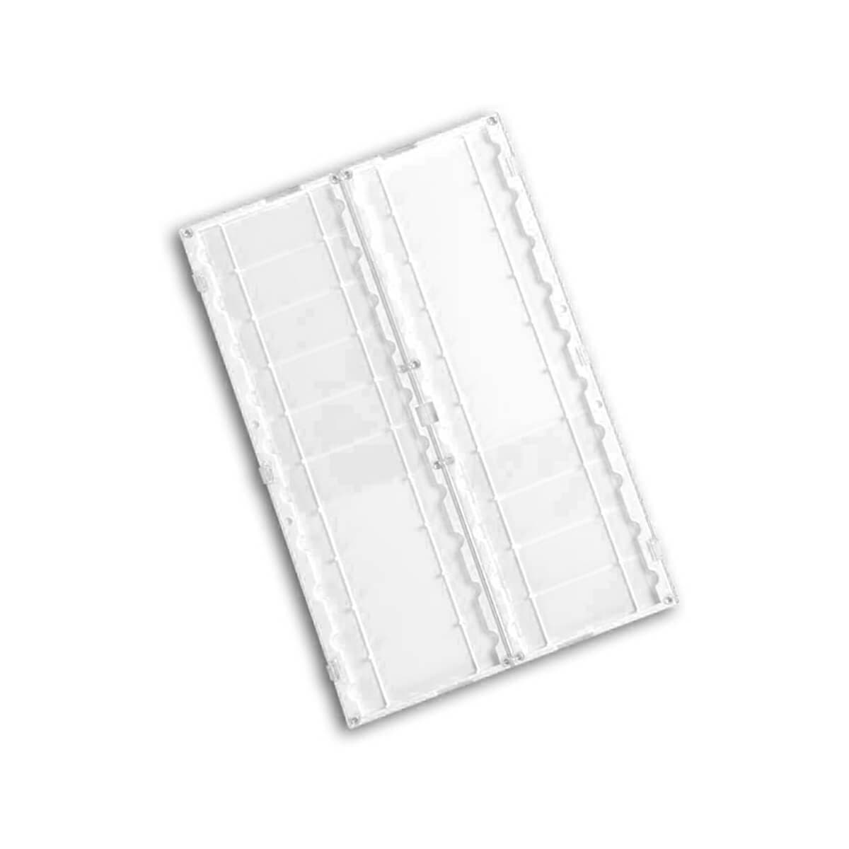 Azer Scientific Microscope Slide Storage Folder, White, 20 Position, Cardboard, 208x341x9mm, 12/Case - Plstc Slide Folder - Image 1