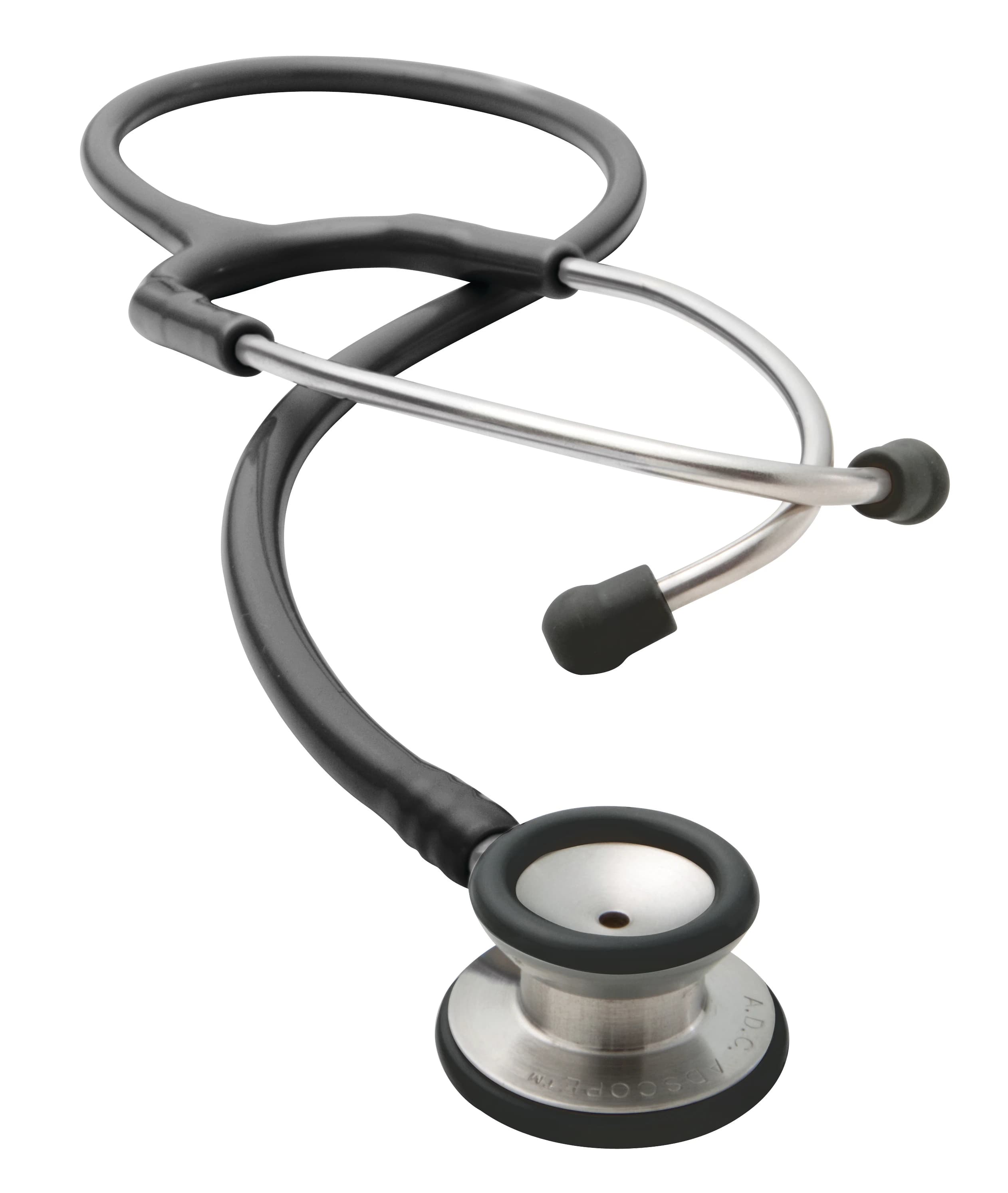ADC Adscope 604 Pediatric Acoustic Stethoscope, Black, Single Lumen Tubing - Adscope 604 Pediatric - Image 1