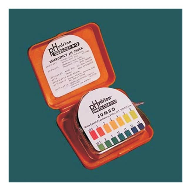 Hydrion Insta-Chek pH Test Strips, 0-13 Range, with Color Chart, Each - PH Paper 0-13 Refill - Image 1