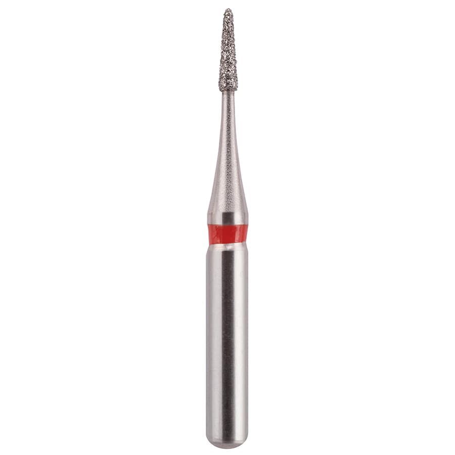 Edge Endo Diamond Bur Friction Grip Fine Flame 883-010F, 17.0 mm, 25/Package - Diamond Flame Short - Image 1
