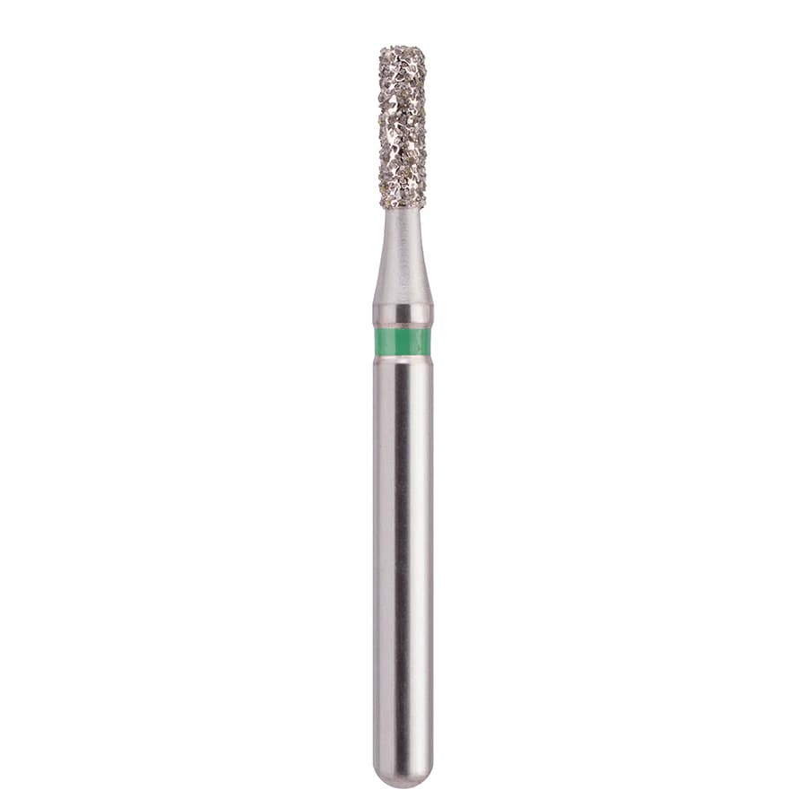Edge Endo Diamond Bur, Friction Grip, Coarse, Flat End Cylinder, 835-012C, 19.0 mm, 25/Pack - Diamond Flat End Cylinder - Image 1