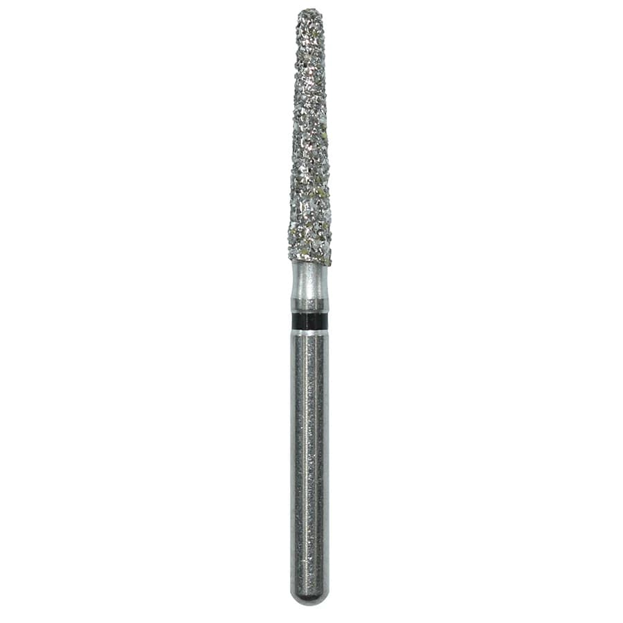 EdgeEndo Diamond Round End Taper Bur, Friction Grip, Extra Coarse, 199018XC, 25/Box - Round End Taper 199018XC - Image 1